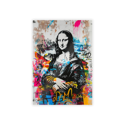 Street Art Gloss Poster - Modern Graffiti Mona Lisa Wall Art
