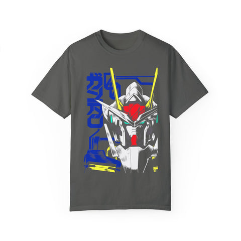 Anime-Inspired Unisex Garment-Dyed T-Shirt - Mecha Design