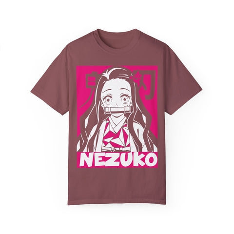 Nezuko Anime T-Shirt - Unisex Garment-Dyed Tee for Fans