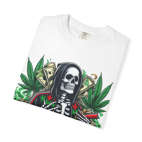 Good Vibes Unisex T-Shirt - Garment-Dyed Skeleton Design