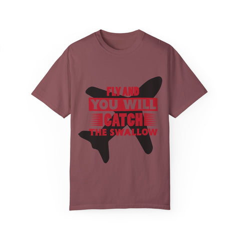 Catch the Swallow T-Shirt - Unisex Garment-Dyed Tee for Adventurers