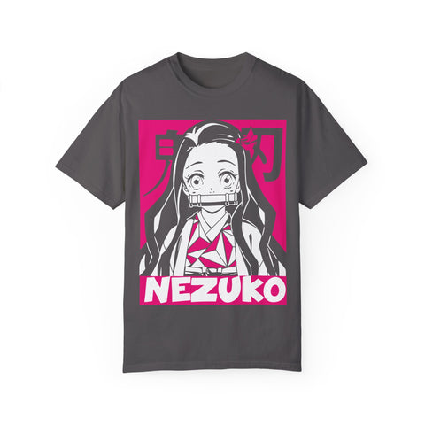 Nezuko Anime T-Shirt - Unisex Garment-Dyed Tee for Fans