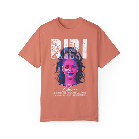 Riri Unisex Garment-Dyed T-Shirt - Trendy Graphic Tee for Music Lovers