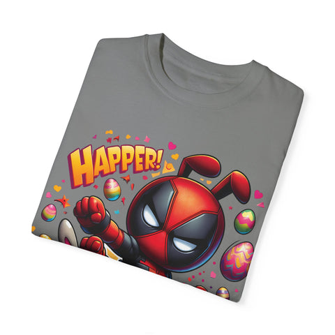 Funny Deadpool Easter T-Shirt - Unisex Garment-Dyed Tee for Comic Fans