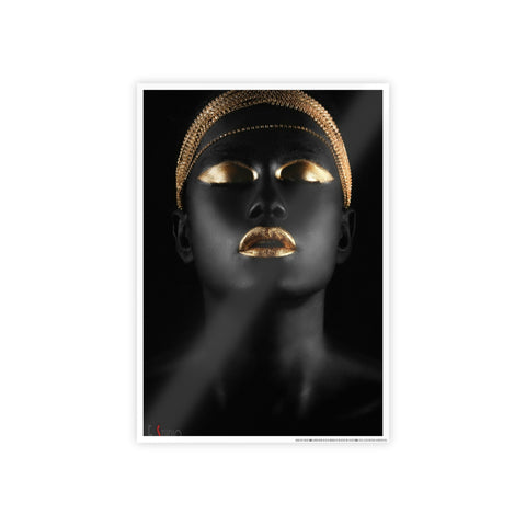 Elegant Gloss Poster - Black and Gold Art Print for Home Decor