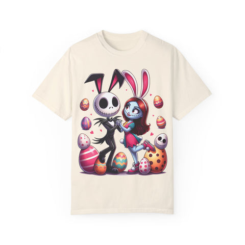 Easter-Themed Unisex T-Shirt with Bunny & Skeleton Print