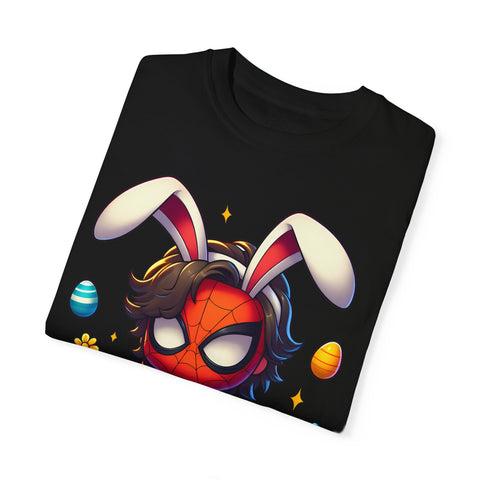 Easter Spider-Man T-Shirt | Unisex Garment-Dyed Tee for Kids & Fans
