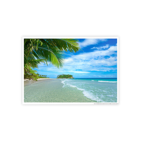 Tropical Beach Gloss Poster - Scenic Wall Art for Home Decor