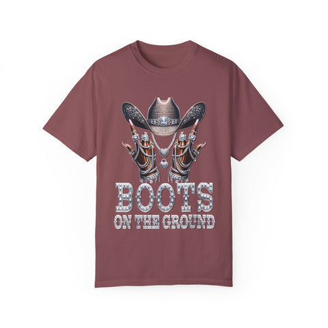 Country-Inspired Unisex T-Shirt - 'Boots on the Ground' Design