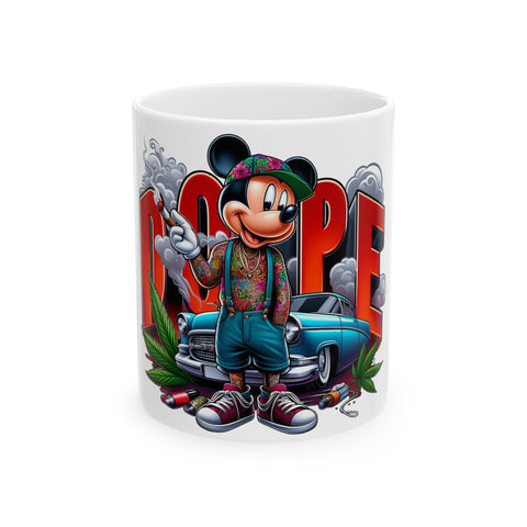 Dope Mickey Mouse Ceramic Mug - Cool 11oz/15oz Coffee Cup for Fans and Collectors