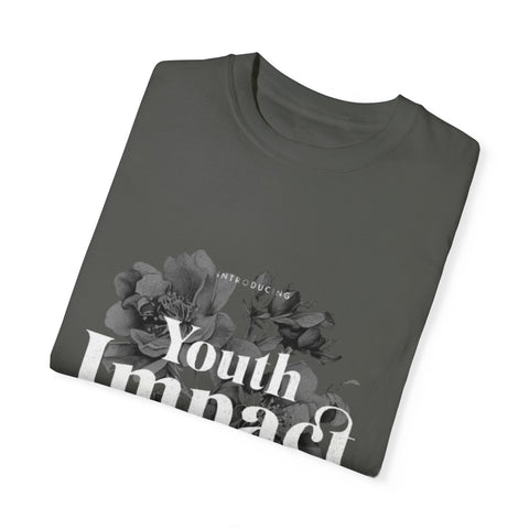 Youth Impact Unisex Garment-Dyed T-Shirt – Vibrant Floral Graphic Tee