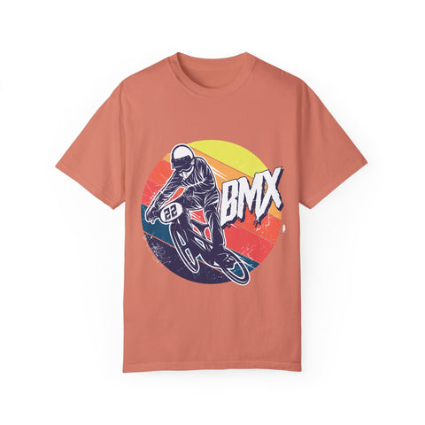 BMX Rider Graphic T-Shirt - Unisex Garment-Dyed Tee for Cycling Enthusiasts