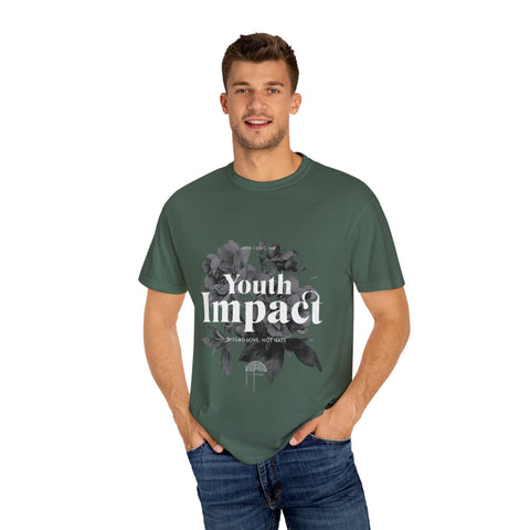 Youth Impact Unisex Garment-Dyed T-Shirt – Vibrant Floral Graphic Tee
