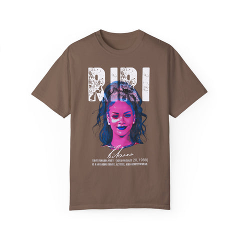 Riri Unisex Garment-Dyed T-Shirt - Trendy Graphic Tee for Music Lovers