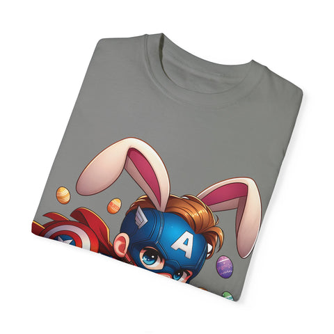 Easter Bunny Captain T-Shirt - Fun Unisex Garment-Dyed Tee