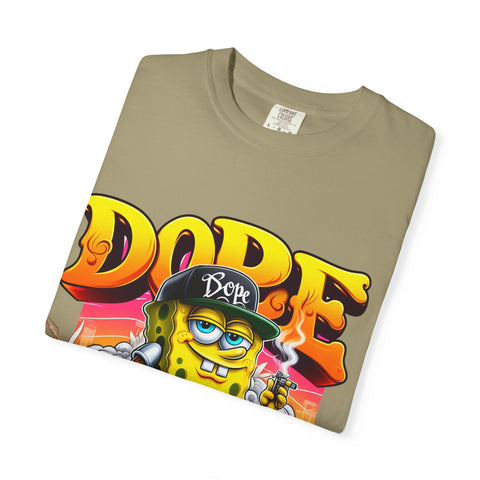 Dope SpongeBob Unisex Garment-Dyed T-Shirt - Fun Streetwear for Casual Vibes