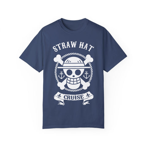 Straw Hat Cruise Graphic T-Shirt - Unisex Garment-Dyed Tee for Fans