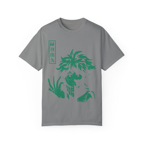Anime-Inspired Unisex T-Shirt - Hand-Drawn Green Character Design