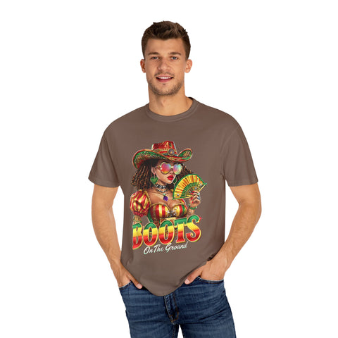 Colorful Boots Themed Unisex T-Shirt - Fun & Festive Design for Celebrations
