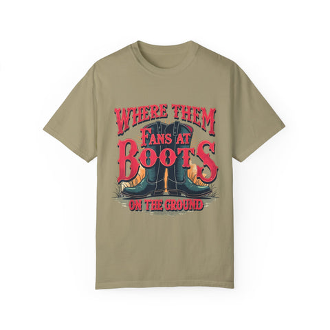 Where Them Fans at Boots Unisex T-Shirt - Perfect for Country Music Lovers