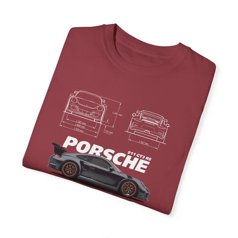 Porsche Blueprint Unisex T-Shirt - Automotive Enthusiast Graphic Tee