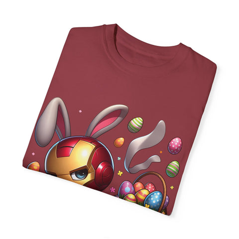 Easter Bunny Iron Man T-Shirt - Unisex Garment-Dyed Tee