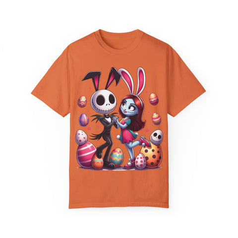Easter-Themed Unisex T-Shirt with Bunny & Skeleton Print