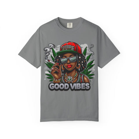 Good Vibes Unisex Garment-Dyed T-Shirt | Trendy Streetwear for Chill Days