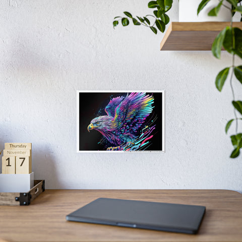 Vibrant Eagle Gloss Poster - Colorful Wall Art for Nature Lovers