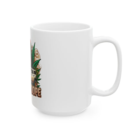 Hip Hop Art Ceramic Mug - Stylish 11oz & 15oz Coffee Cup with DOPE Design