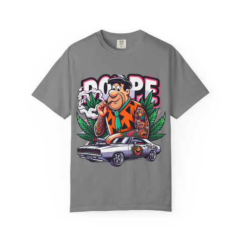 Retro Cool Unisex Garment-Dyed T-Shirt - 'Dope' Graphic with Classic Car