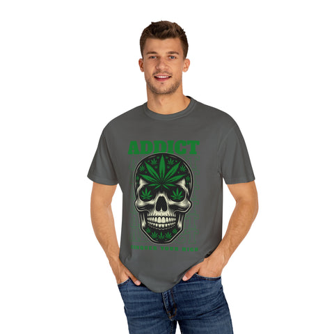Addict Skull Graphic T-Shirt - Conquer Your High