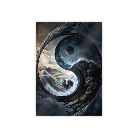 Serene Yin Yang Gloss Poster - Conceptual Art for Home Décor