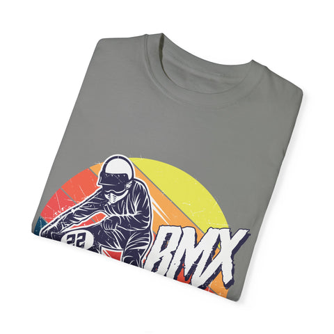 BMX Rider Graphic T-Shirt - Unisex Garment-Dyed Tee for Cycling Enthusiasts