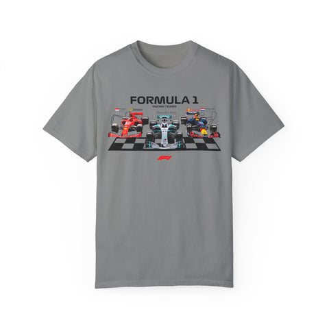 Formula 1 Racing Unisex Garment-Dyed T-shirt - Perfect for Fans and Race Day