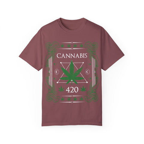 Cannabis 420 Unisex Garment-Dyed T-Shirt - Retro Style для Celebrations