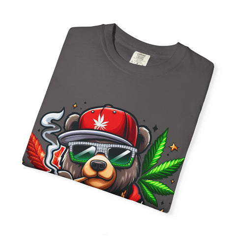 Chill Vibe Bear Unisex T-Shirt - Trendy Streetwear for Cannabis Lovers