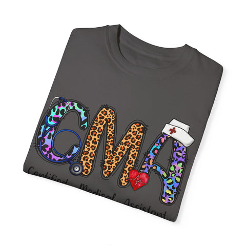 CMA Certified Medical Assistant T-Shirt - Fun Animal Print Unisex Tee