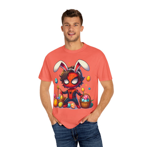 Easter Spider-Man T-Shirt | Unisex Garment-Dyed Tee for Kids & Fans