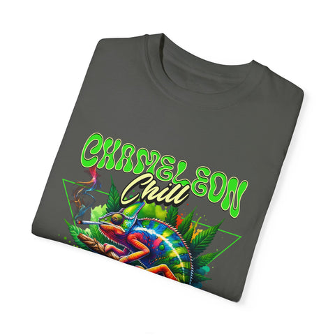 Chameleon Chill Unisex Garment-Dyed T-Shirt - Vibrant Graphic Tee for Nature Lovers