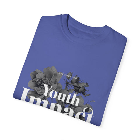 Youth Impact Unisex Garment-Dyed T-Shirt – Vibrant Floral Graphic Tee