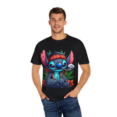 Vibrant Cartoon T-Shirt with Chill Vibe - Unisex Garment-Dyed Tee