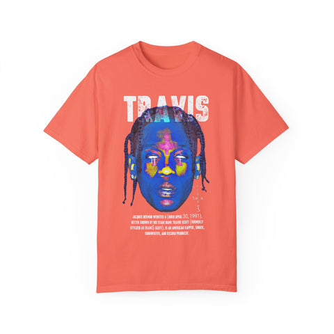 Travis Inspired Unisex Garment-Dyed T-Shirt - Retro Graphic Tee