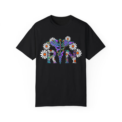 Boho Floral Graphic T-Shirt for Hippie Vibes – Rainbow RN Design