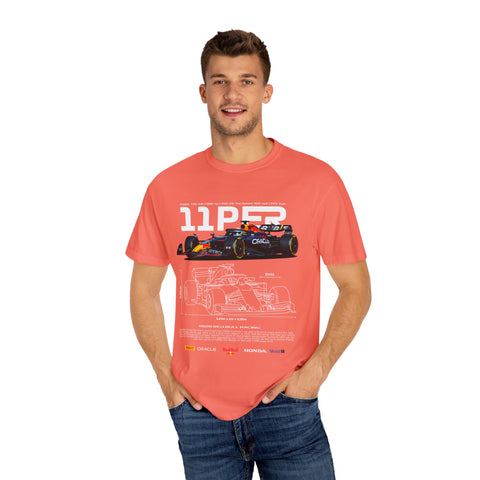 Racing-Inspired Unisex Garment-Dyed T-Shirt - 11P23 Design