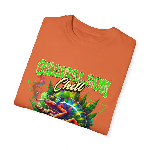 Chameleon Chill Unisex Garment-Dyed T-Shirt - Vibrant Graphic Tee for Nature Lovers