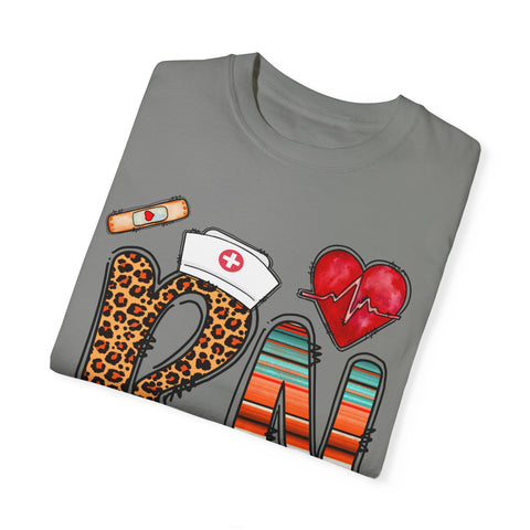 RN Nurse Graphic T-Shirt - Cute Leopard Print Design for Healthcare Workers