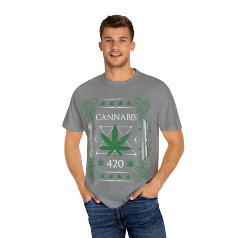 Cannabis 420 Unisex Garment-Dyed T-Shirt - Retro Style для Celebrations