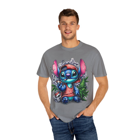 Colorful Stitch Graphic T-Shirt - Unisex Tie-Dye Style for Relaxed Vibes
