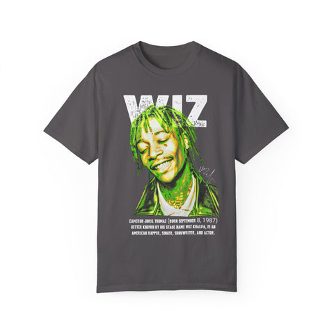 Unisex Garment-Dyed T-Shirt - Celebrate Wiz Khalifa's Legacy - Vibrant Graphic Tee